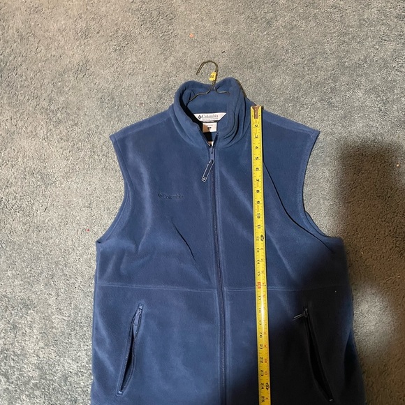 Columbia Blue Full Zip Fleece Sleeveless Jacket Size L Polyester - Picture 4 of 5